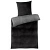 WINTER-BETTWÄSCHE 135x200 Cashmere-Touch Warmer Winter Bettbezug Kuschelig Grau Schwarz - Schwarz, Textil (135/200cm) - Carpe Sonno