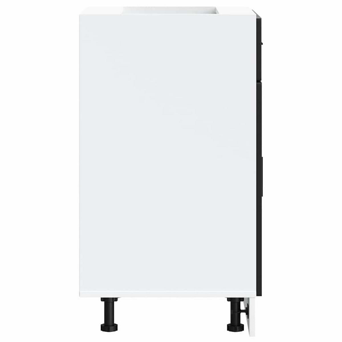 KÜCHENUNTERSCHRANK Porto mit 1 Schublade 60/46/81,5 cm aus Holzwerkstoff Schwarz - Schwarz, Holz (60/81.5/46cm) - vidaXL