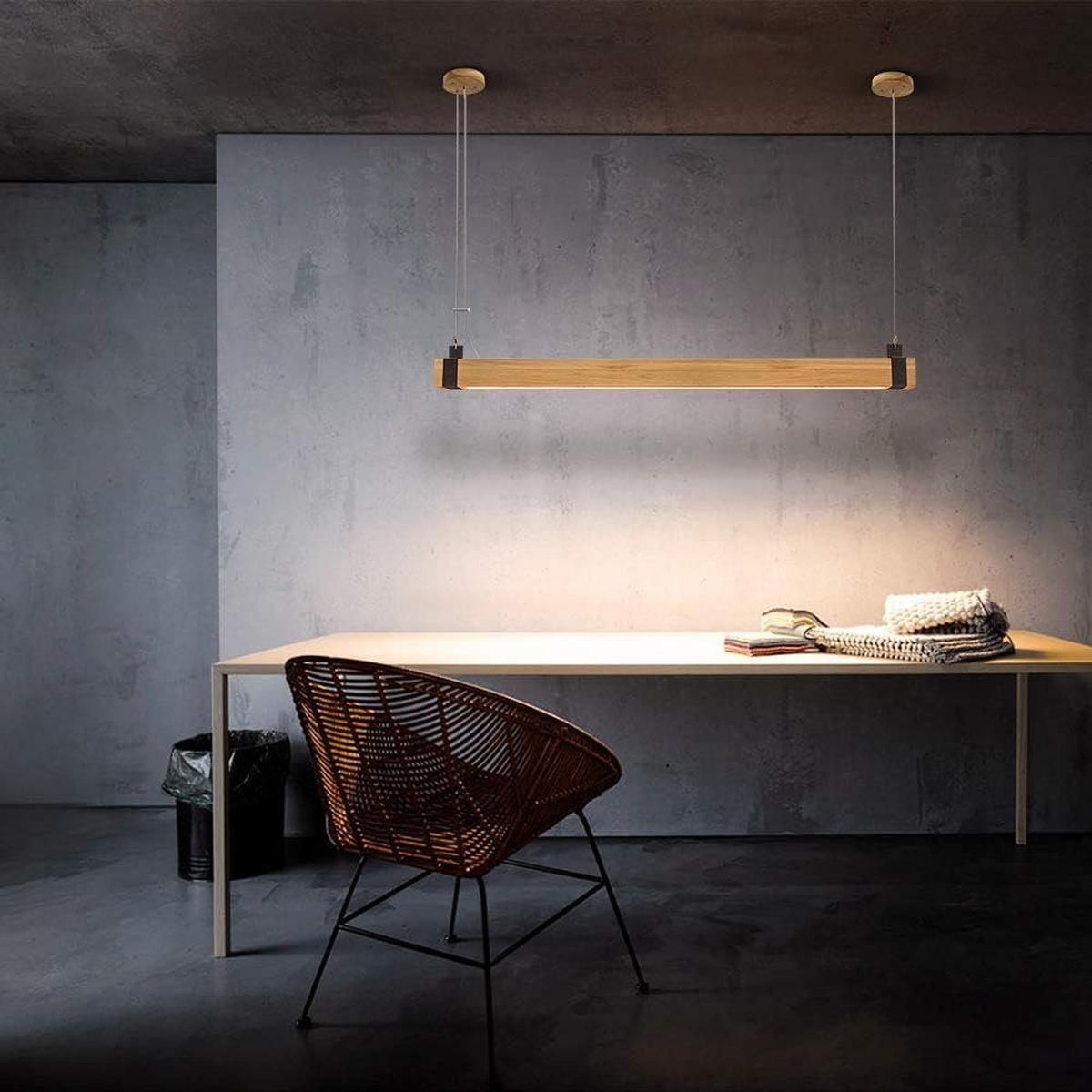 PENDELLEUCHTE Corinthia 100/6/9.5 cm - Braun, Holz (100/6/9.5cm) - ZMH