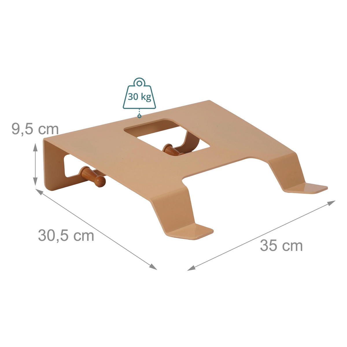 FAHRRADWANDHALTERUNG Weiß 3-in-1 - Weiß, Metall (35/9.5/30.5cm) - Relaxdays