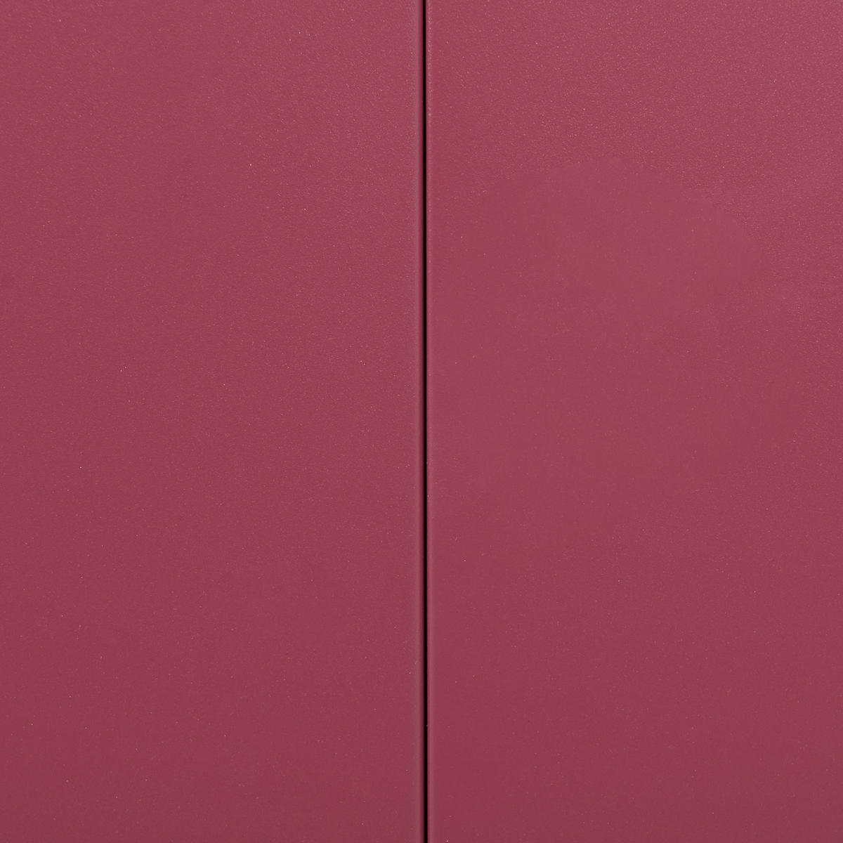 SIDEBOARD mit Glastüren Metall 115 cm Dunkelrot Newport - Dunkelrot, Metall (115/64/35cm) - Beliani