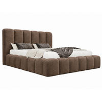 POLSTERBETT MELLOW 120x200 cm in Braun, gepolstertes Kopfteil, Lattenrost, Bettkasten, Bouclé-Stoff - Braun, Holz/Textil (120/200cm) - EMLAR Home