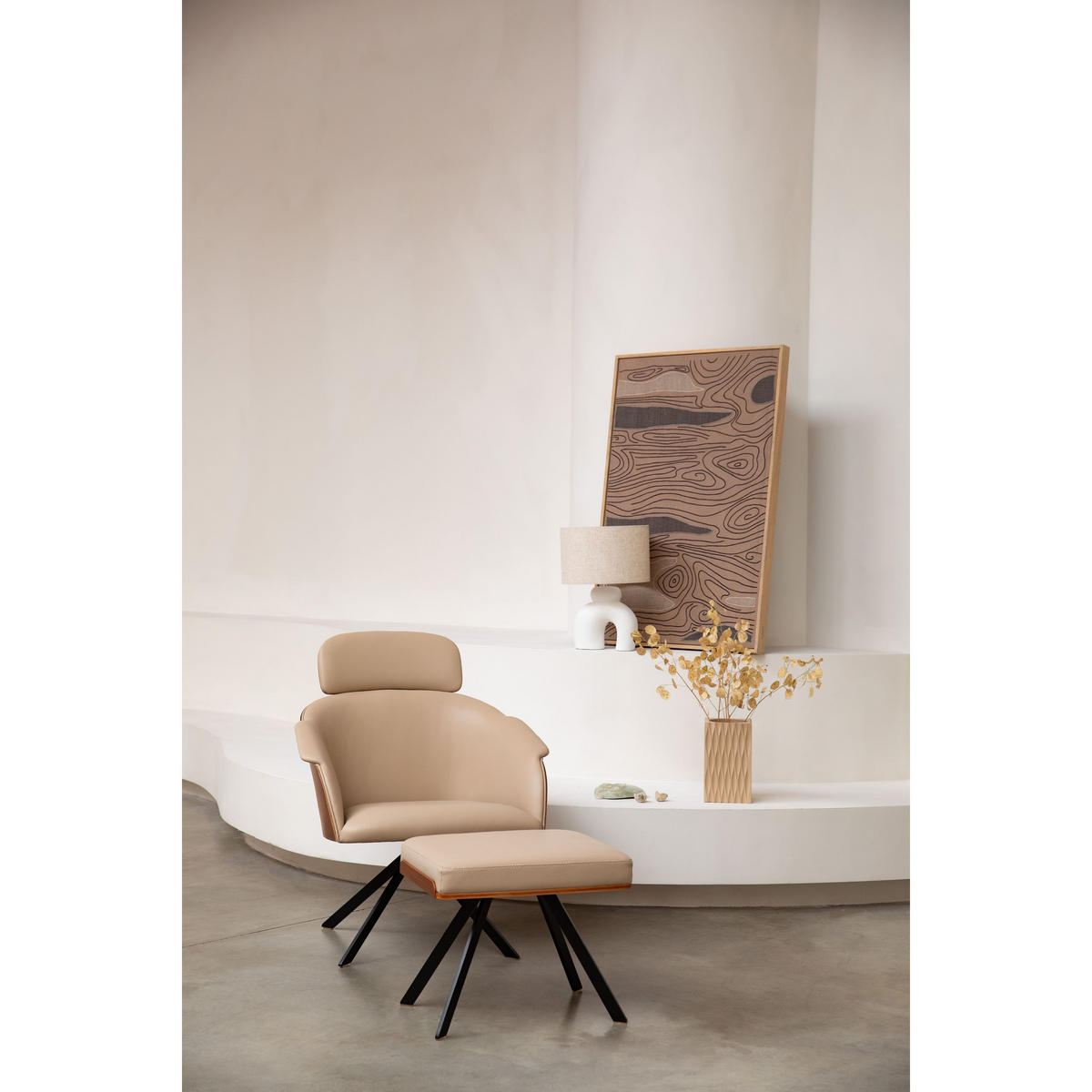 SESSEL Frie - Beige, Holzwerkstoff (71/86/71cm) - Zuiver