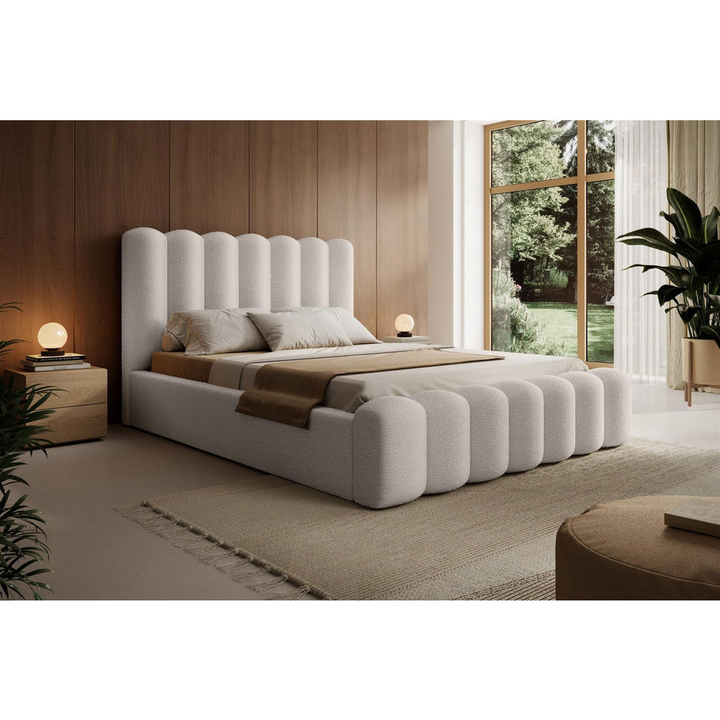 Thumbnail - Fun Möbel Polsterbett, Creme, Textil, 140x200 cm, Schlafzimmer, Betten, Polsterbetten