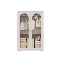 KLEIDERSCHRANK 80/120/50 cm Babyrosa aus Acryl und MDF mit verstellbaren Einlegeböden - Pink, Holzwerkstoff (50/120/80cm) - OKMYHOME
