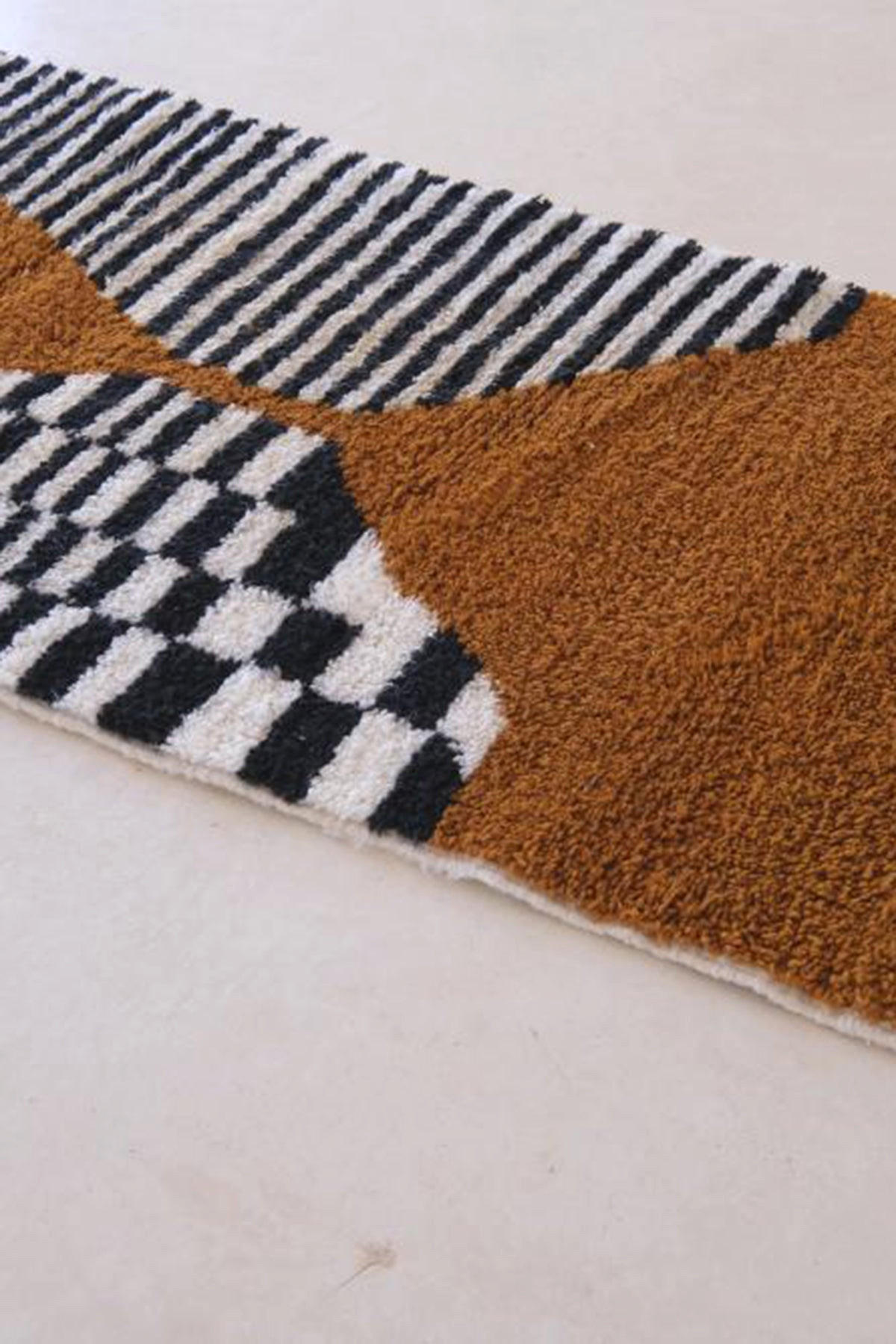 BERBERTEPPICH aus Marokko aus reiner Wolle bruin - Braun, Naturmaterialien (80/341cm) - AFK Living