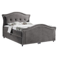 BOXBETT Bedran Lux - Grau, Holz (140/200cm) - MIRJAN24