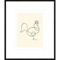 BILD gerahmt 53x63 cm Pablo Picasso „Der Hahn“ - Weiß, Holz (53/63cm) - artissimo