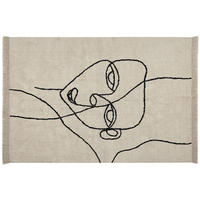 KURZFLOR-TEPPICH Nuru 230/160 cm - Beige, Textil (160/230cm) - Beliani