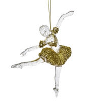 WEIHNACHTSANHÄNGER Santa Lila Gold Acryl - Goldfarben, Kunststoff (6/2.5/16cm) - Mondex
