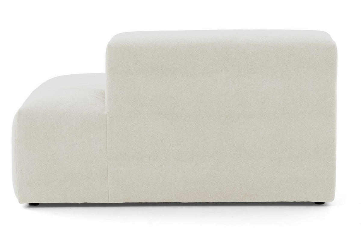 3-SITZER modulares Sofa HEAVEN SET 1 Rechts, Breite 255 cm Webstoff Weiß - Schwarz/Weiß, Holz/Kunststoff (102/71/255cm) - Muffo