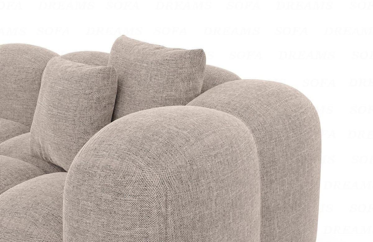 WOHNLANDSCHAFT Cloud Beige Strukturstoff - Beige, Kunststoff (314/72/184cm)