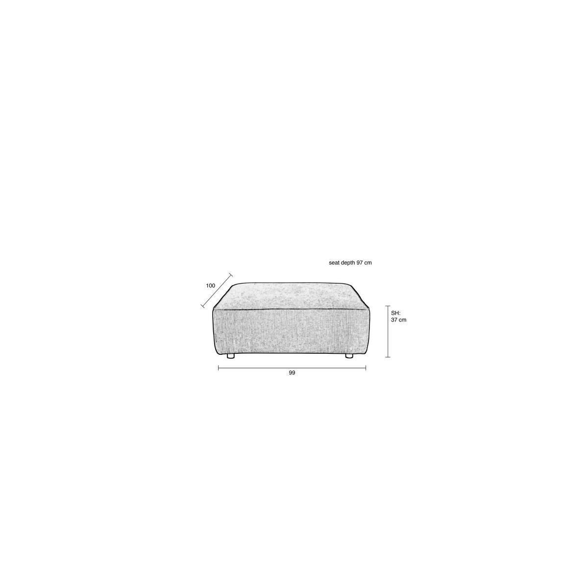 SOFA ELEMENT Hunter Moss/ Grün - Braun/Grün, Textil (99/38/100cm) - Zuiver