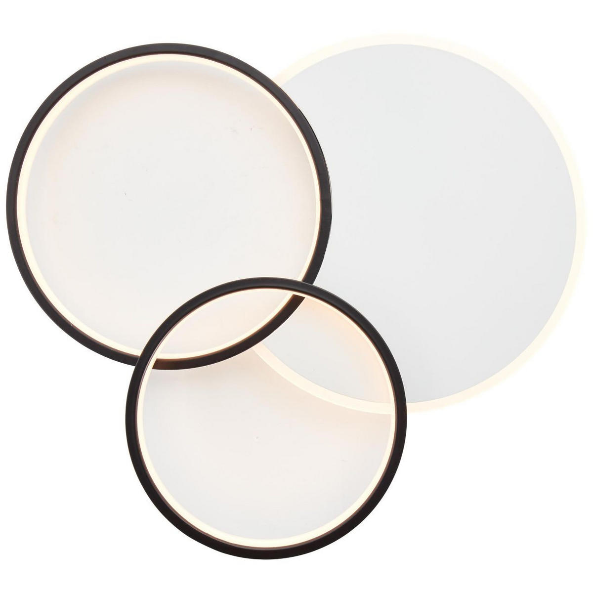 DECKENLEUCHTE Davida G99386/75 - Schwarz, Metall (55/55/7.5cm) - Brilliant