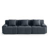3-SITZER-SOFA Chenille Blaugrau - Blaugrau, Textil (260/73/95cm) - MILYsofa