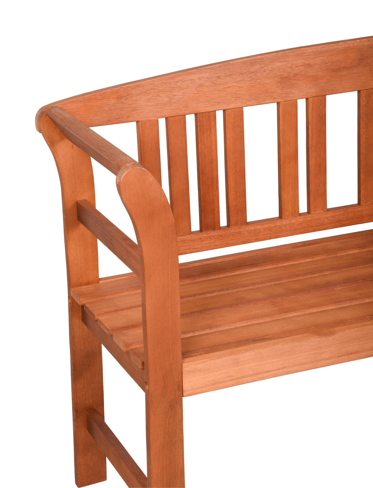 GARTENBANK Lucern 3-Sitzer mit Rose Terrassenbank - Braun, Holz (157/82.5/45cm) - DELUKE