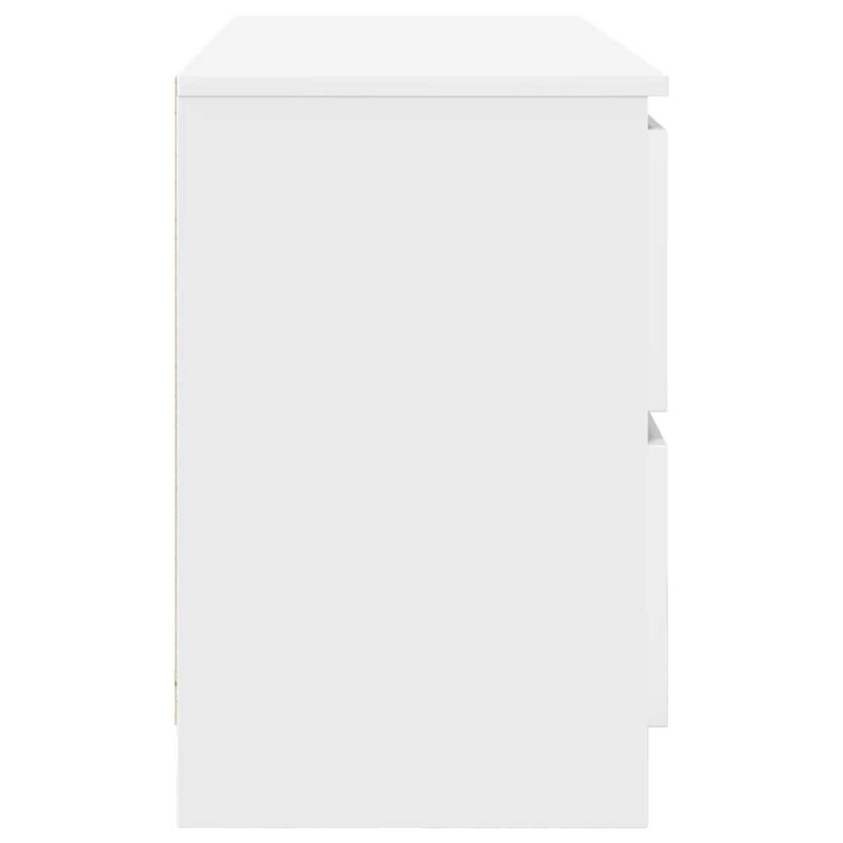 LOWBOARD mit 2 Schubladen 100/35/54 cm aus Holzwerkstoff aus Holzwerkstoff in Weiß - Weiß, Holz (100/54/35cm) - vidaXL