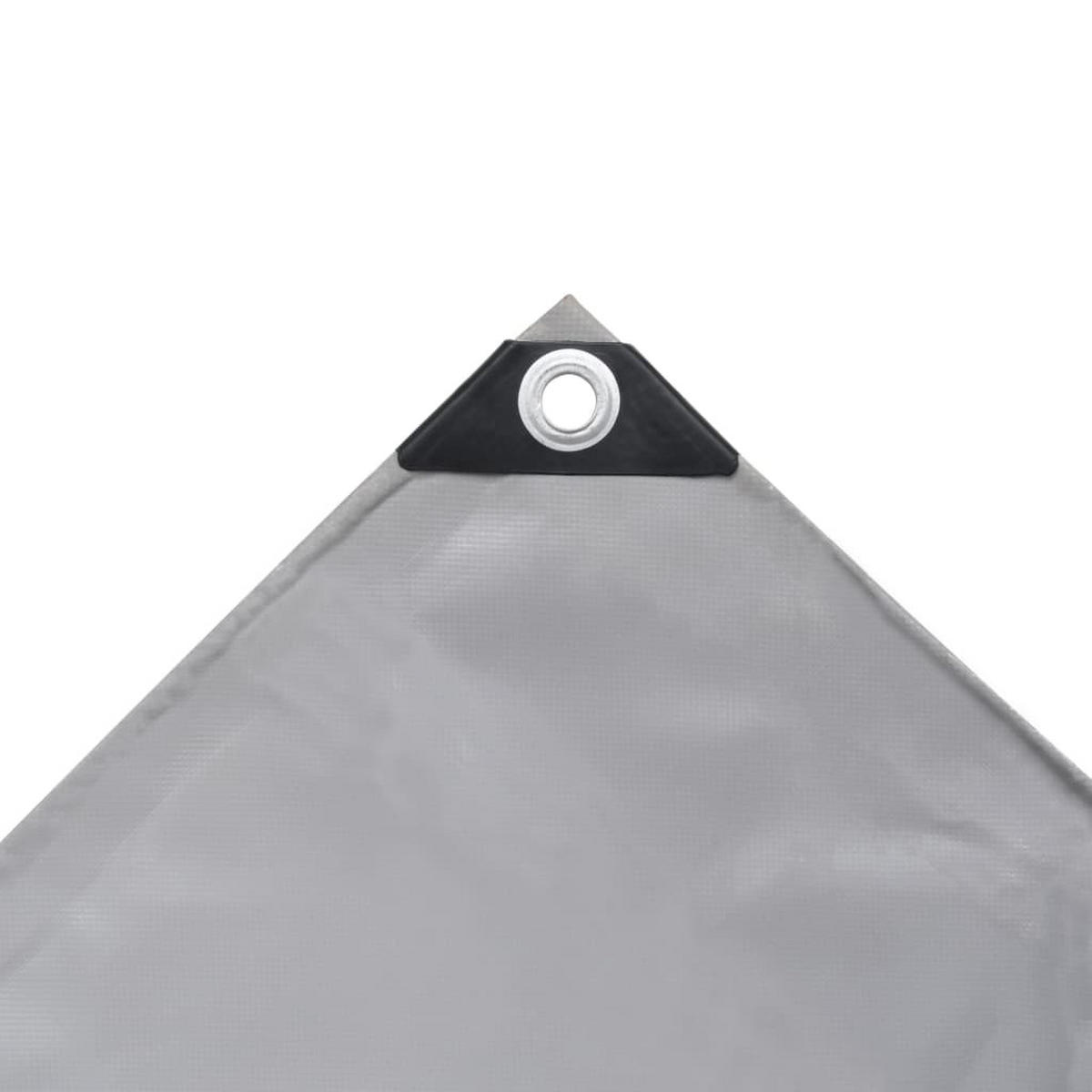 ABDECKPLANE 650 G/M² 4/4 M Grau - Grau, Textil (400/400cm) - vidaXL