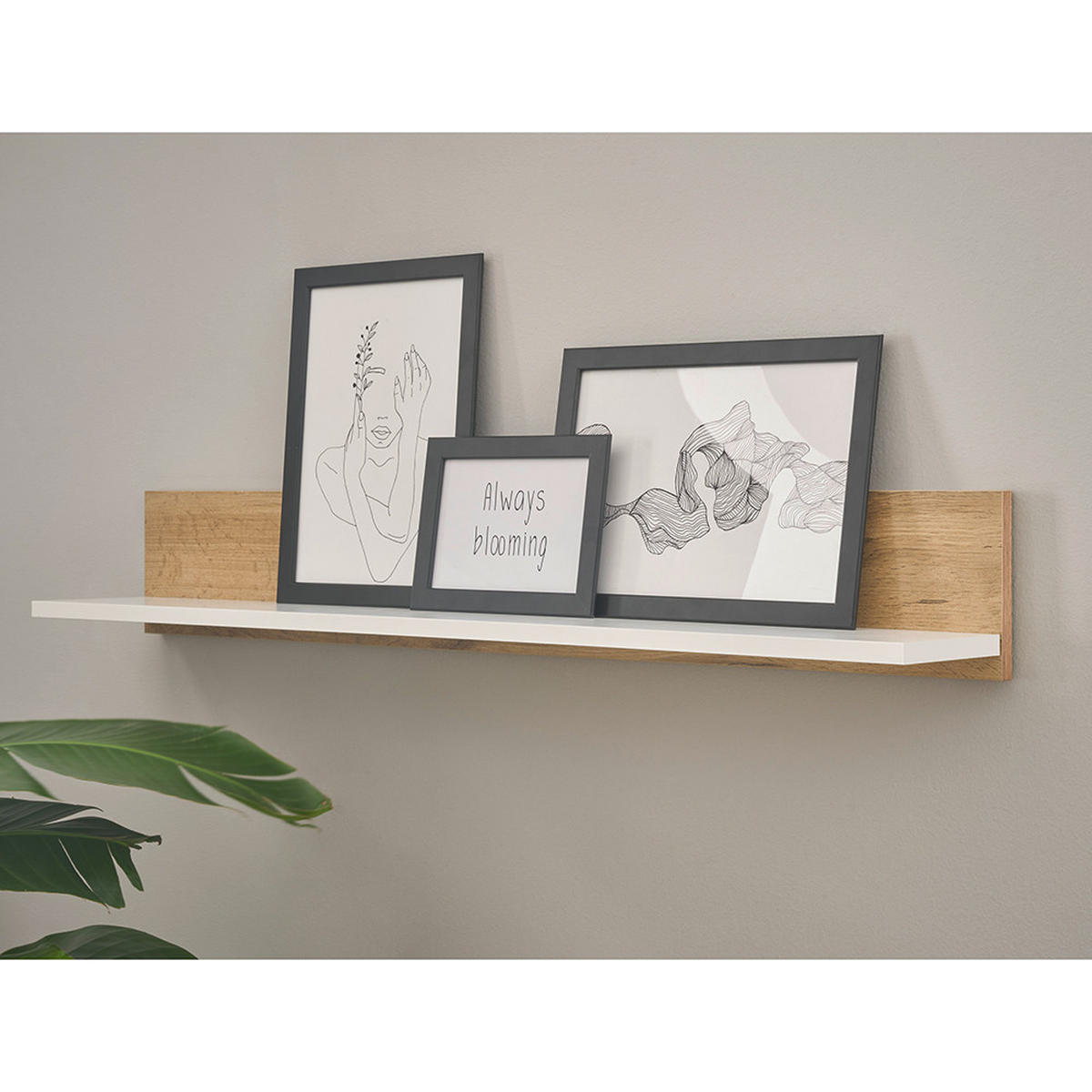 WANDREGAL Crisp-61 - Weiß, Holzwerkstoff (100/15/17cm) - Lomado