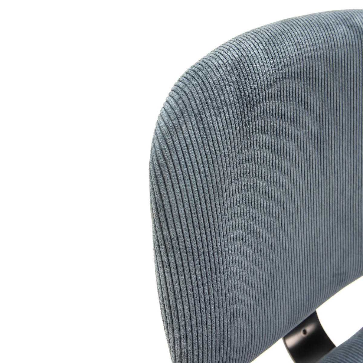 HOCKERN (Set aus 2) aus cordstoff mit schwarzen metallbeinen - arus 44/50/65 cm - Blaugrau, Textil (50/65/44cm) - Calicosy