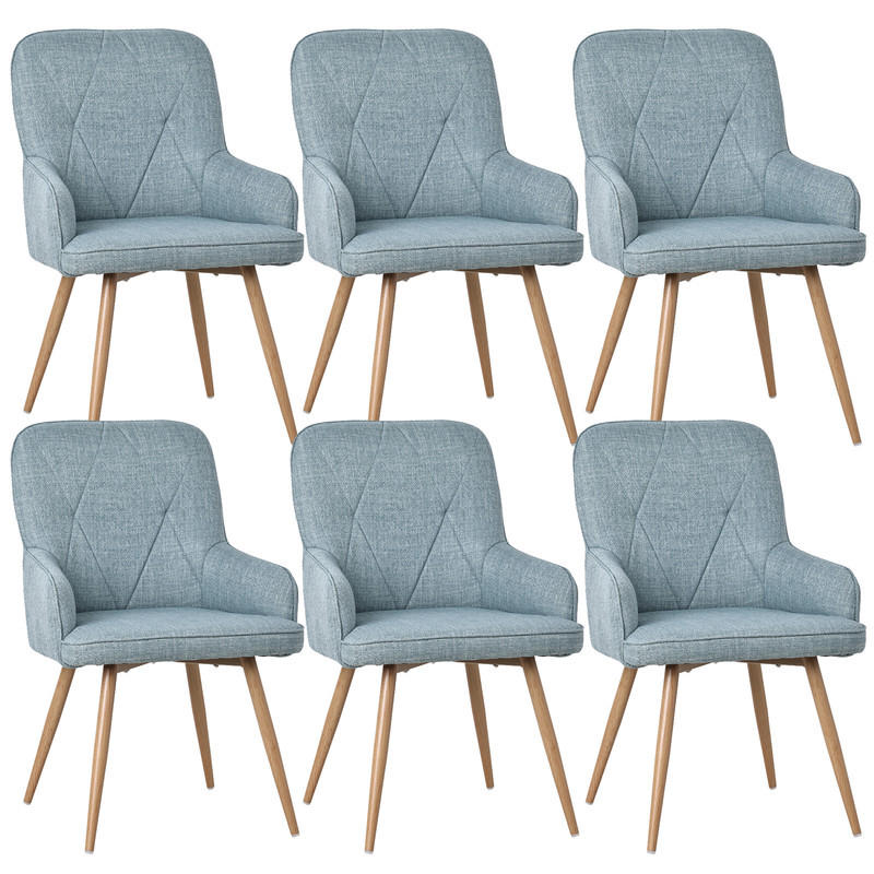 ARMLEHNSTUHL-SET 6 Stück in Stoff(YZ3) - Mintgrün, Textil (57/87/62cm) - HOMAVO