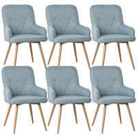 ARMLEHNSTUHL-SET 6 Stück in Stoff(YZ3) - Mintgrün, Textil (57/87/62cm) - HOMAVO