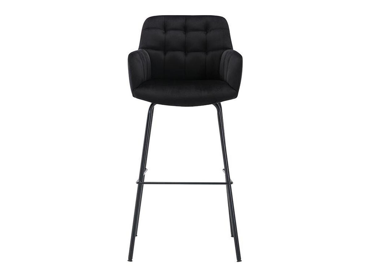 BARHOCKER 2er-Set - Samt & Metall - Schwarz - PEGA - Schwarz, Textil (54/104/50cm) - Pascal Morabito