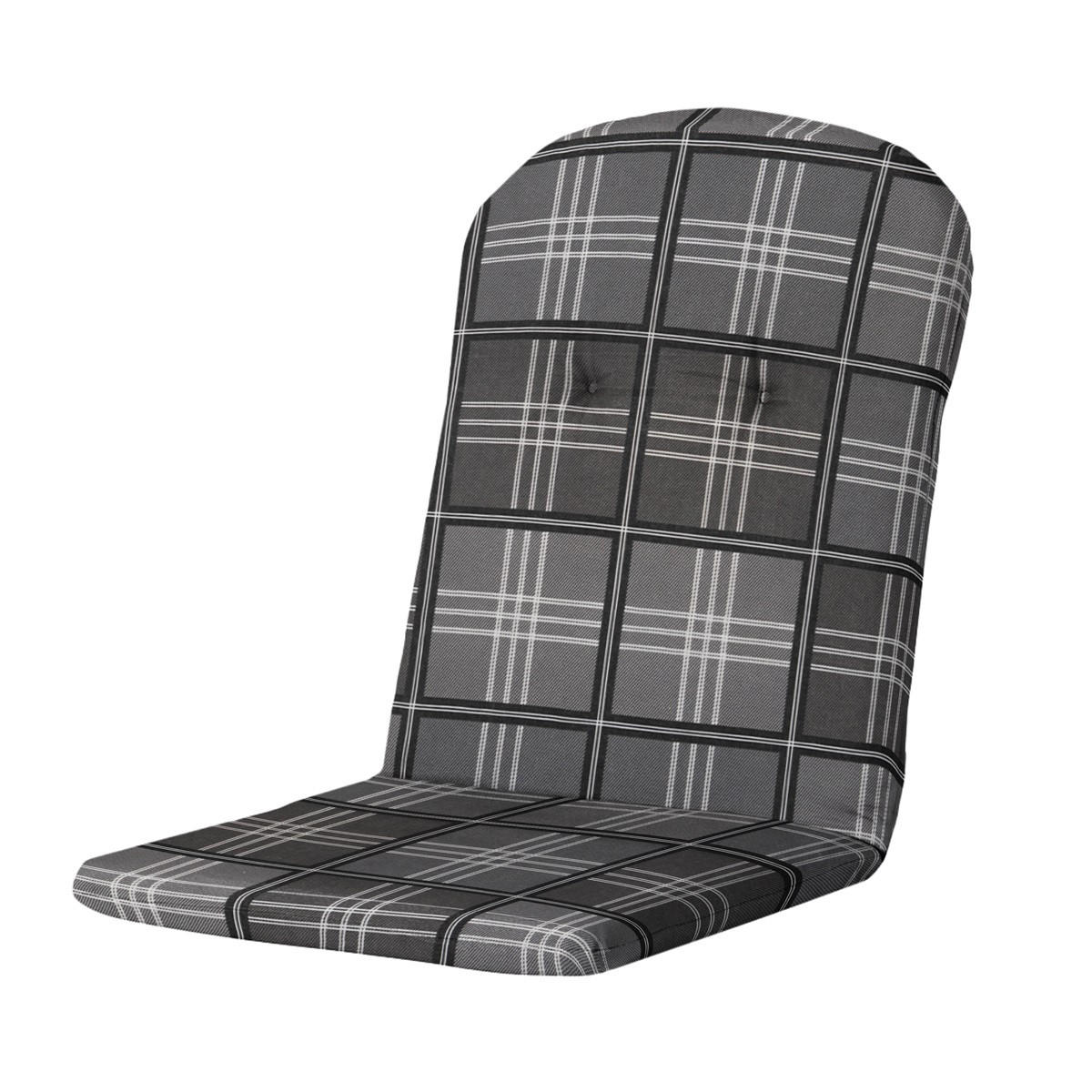 GARTENSTUHLKISSEN Patchy 96/45 cm 4er-Set - Grau, Textil (45/8/96cm) - Madison