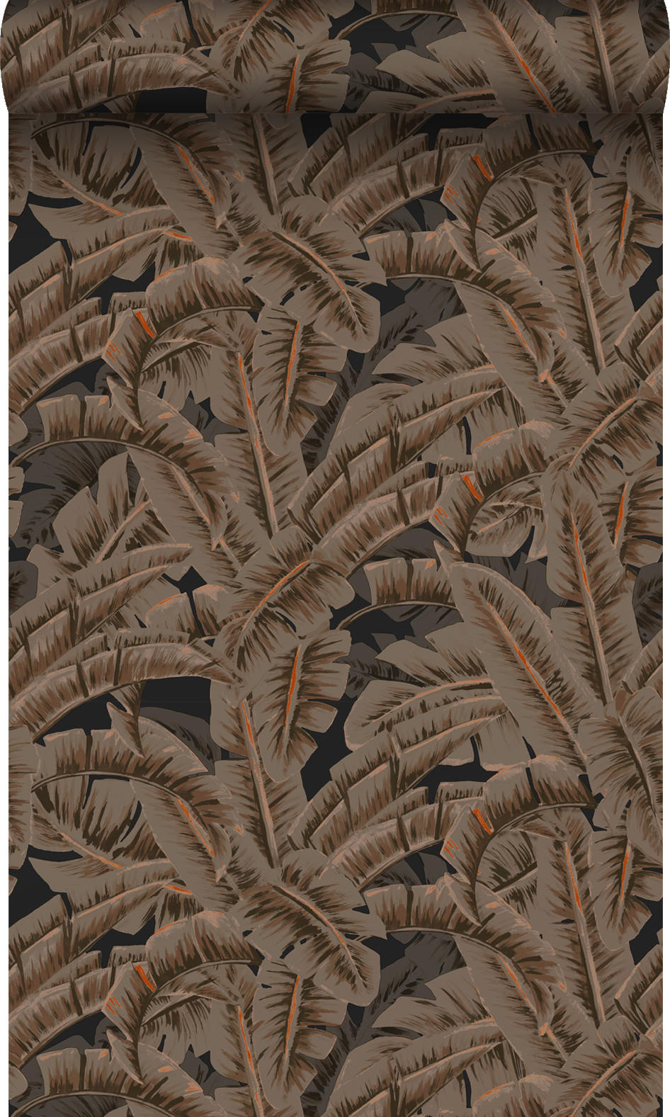 TAPETE Palmblätter 53 cm x 10.05 m - Braun, Papier (53/1000cm) - Origin Wallcoverings