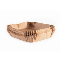 BACKPAPIER Heißluftfritteuse Hellbraun, 100 Stk. - Hellbraun, Papier (20/20cm) - Sonstige