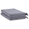 BADEHANDTUCH 2-teilig Grau Atiu - Grau, Textil (100/150cm) - Beliani