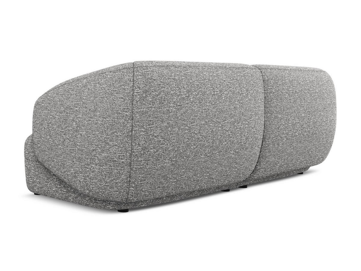 4-SITZER-SOFA Strukturstoff Stoff Grau - Hellgrau/Schwarz, Kunststoff/Textil (232/81/98cm) - Makamii