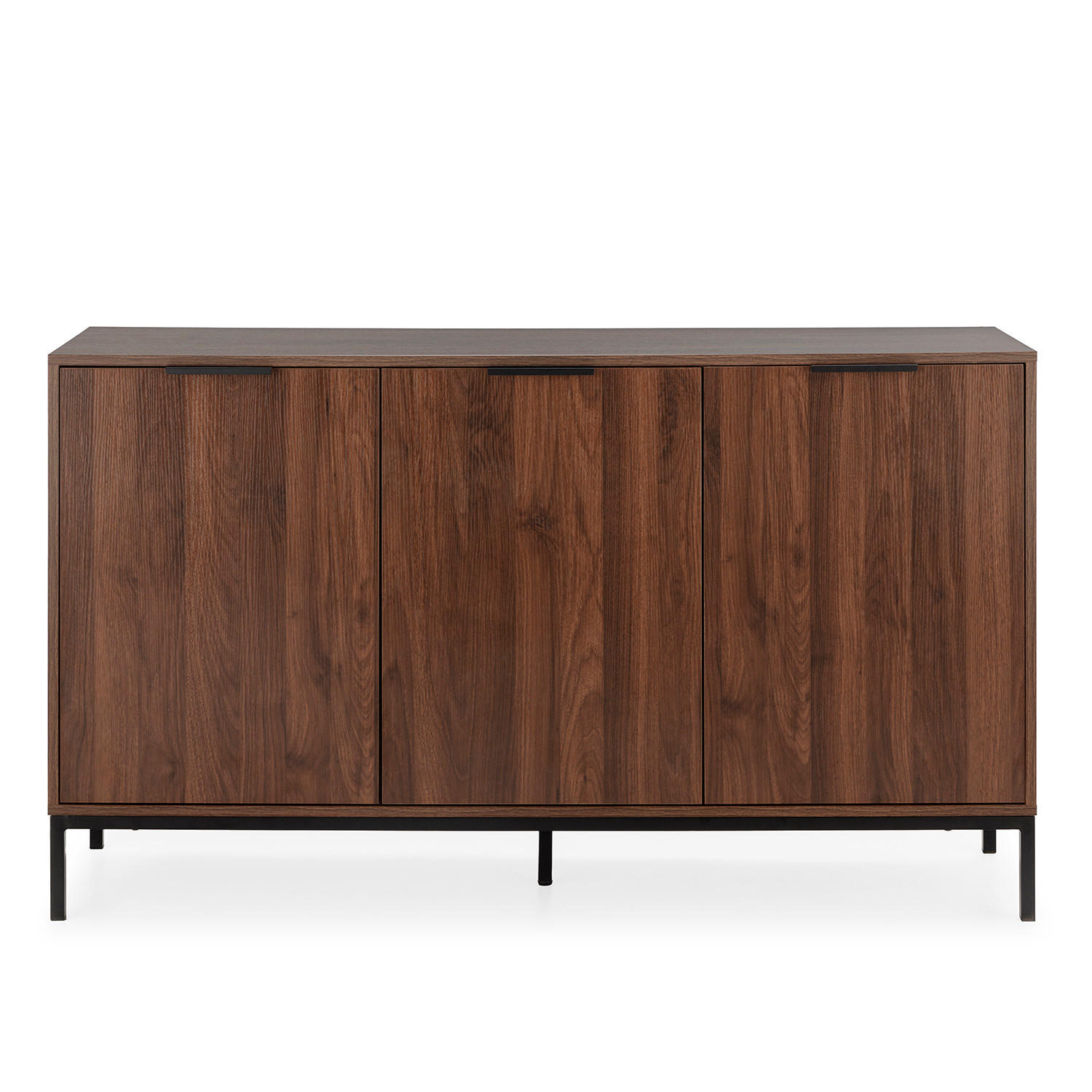 SIDEBOARD Auri 3 türen Walnussfarbe - Walnussfarben, Holzwerkstoff (140/80/40cm)
