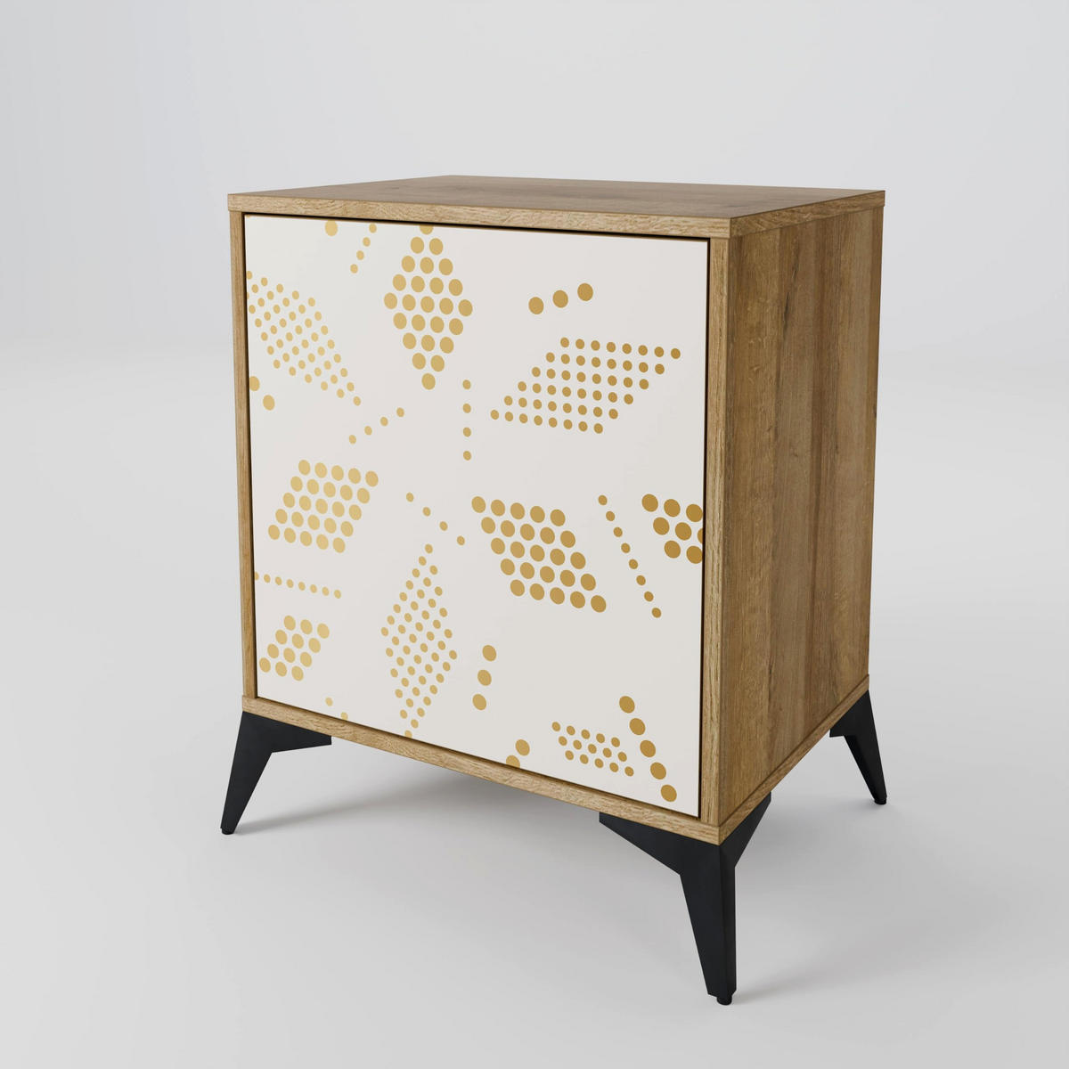 SIDEBOARD SPOTTED DAZE, Eichefarben, 57,5x42x57,5 cm, Ohne Füße - Eichefarben/Multicolor, Holzwerkstoff (57.5/57.5/42cm) - SpaceRebels
