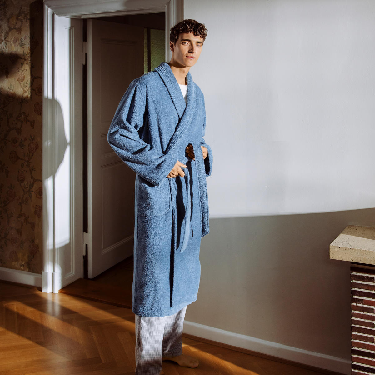 SCHALKRAGENMANTEL HOMEWEAR - Weiß, Textil (XSnull) - MÖVE