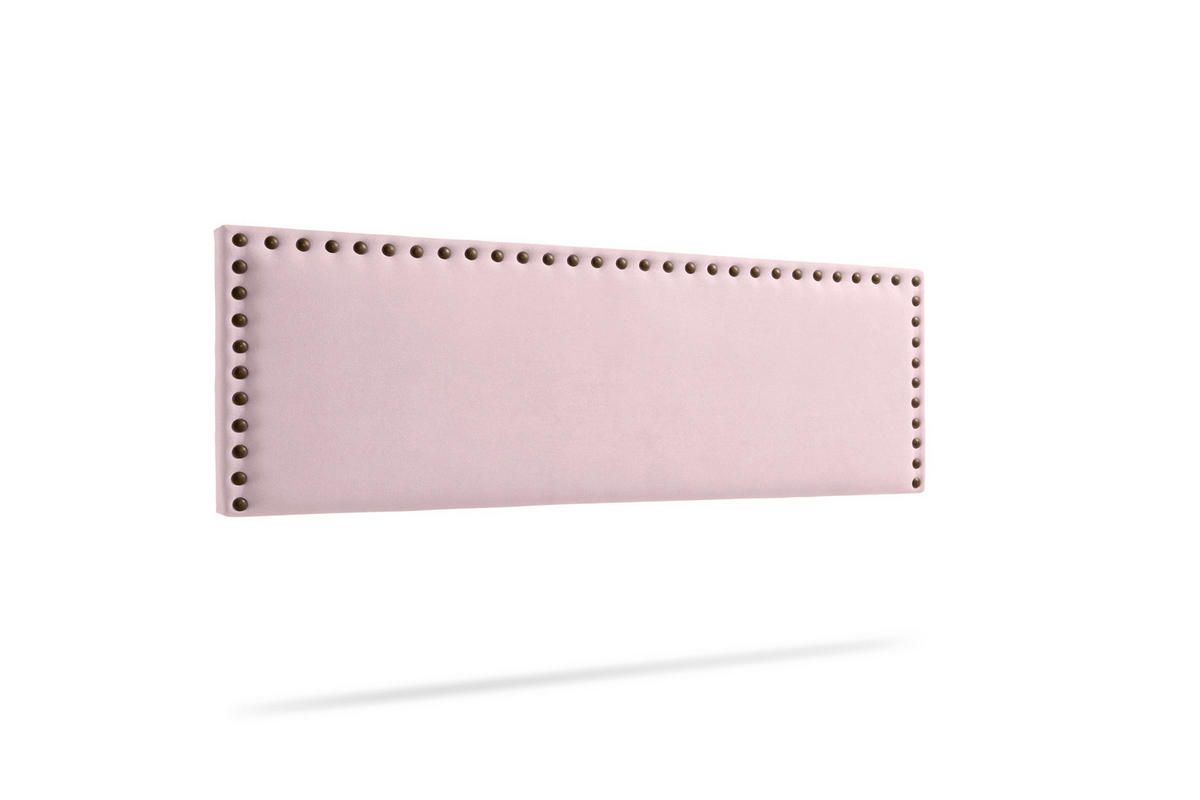 KOPFTEIL gepolstert MODENA Aqualine 145x55x8 cm - Hellrosa - Moonia - Hellrosa, Holz (145/8/55cm)