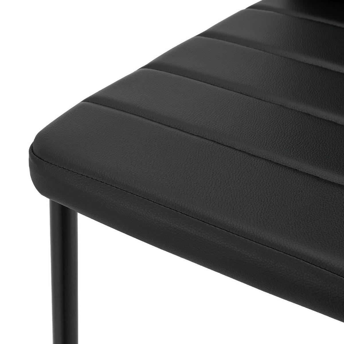 ESSGRUPPE Dalya mit Tisch und 4 Stühlen - Schwarz, Metall (70/75/120cm) - Juskys