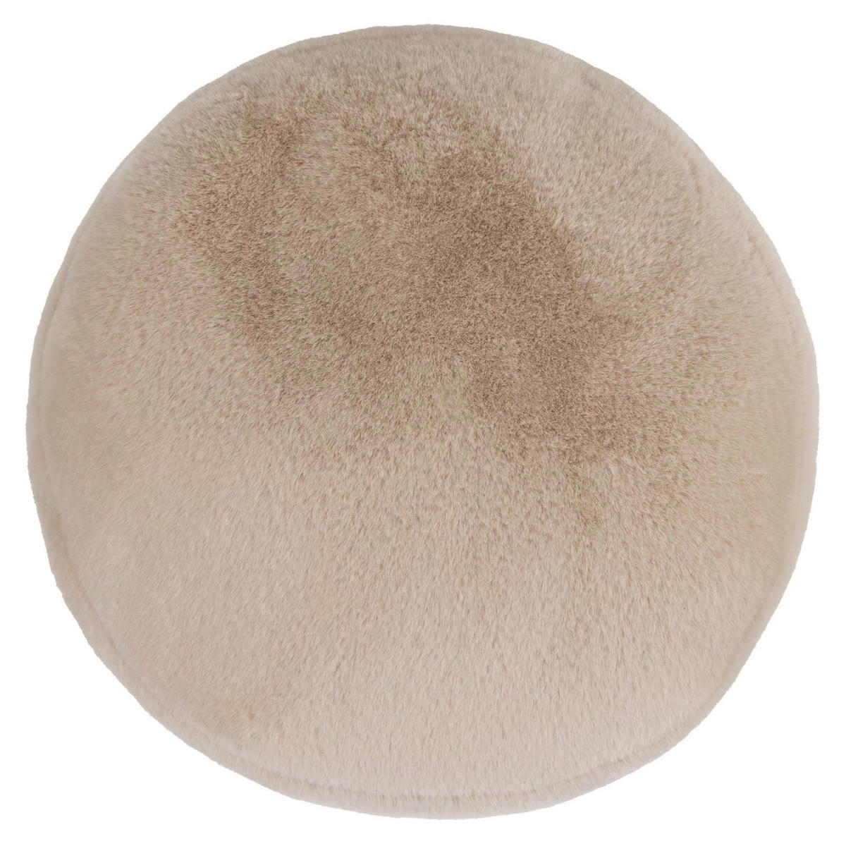 SITZPOUF Milano Kaninchenkunstfell - Beige, Textil (55/35/55cm) - icon