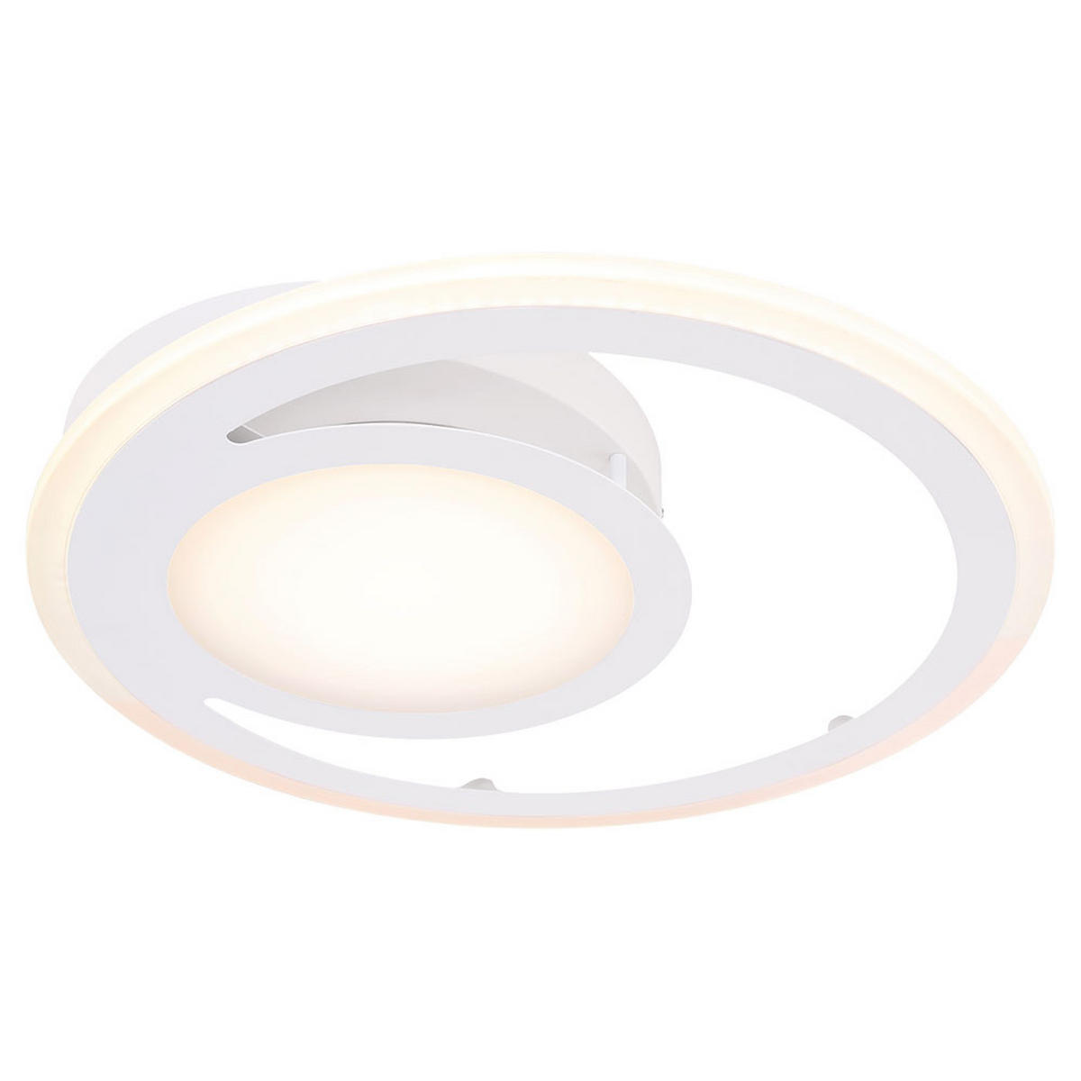 LED DECKENLEUCHTE Fenna Metall Weiß - Weiß, Metall (47/47/7cm) - Globo Lighting