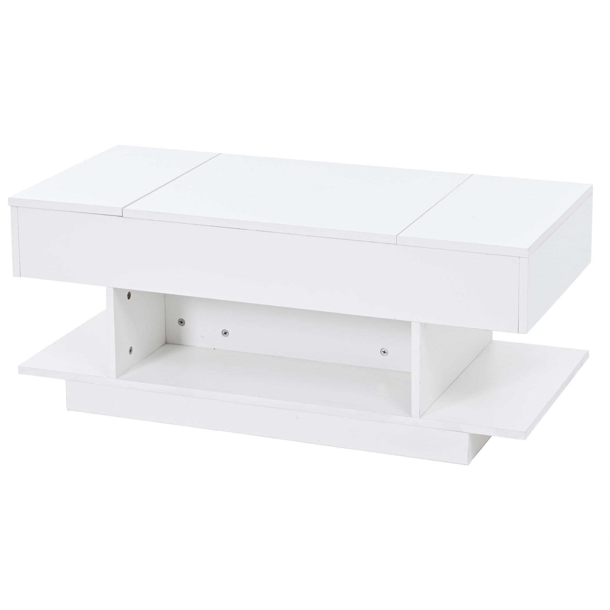 COUCHTISCH Weiß 98/45/40 cm - Weiß, Holzwerkstoff (45/98/40cm) - PANGIVO