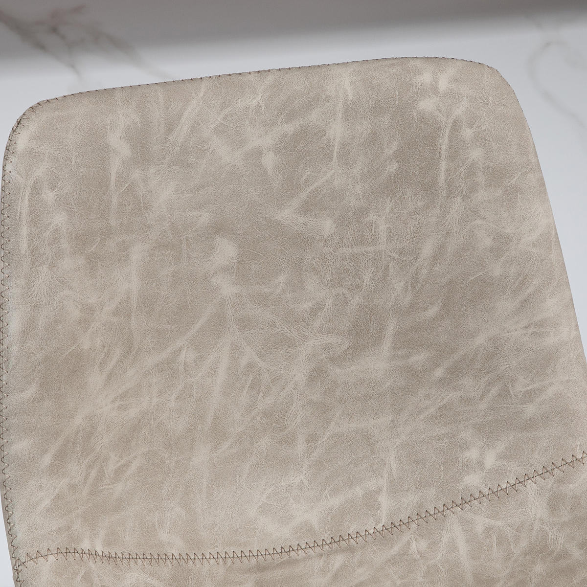 BARHOCKER 2er-Set, Fußstütze, Beige - Beige, Leder (42/111.5/47.5cm) - HOMCOM