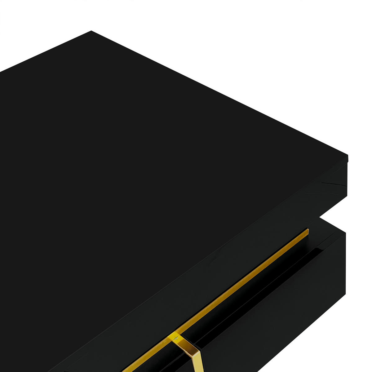 COUCHTISCH DE-115 Hochglanz Schwarz - Schwarz, Holzwerkstoff (70/70/36cm) - ComfortXL