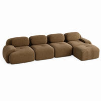 ECKSOFA modular rahmenlos Cord Braun - Braun, Kunststoff (178/388cm) - Meubliv