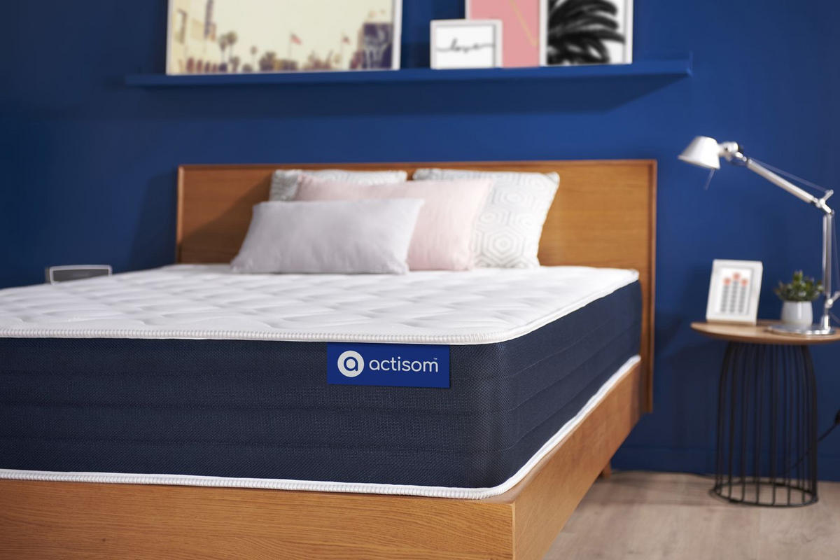 MATRATZE Actiflex sleep Taschenfederkern und Memory-Schaum 90 x 190 cm h2 - Weiß, Textil (90/190cm) - ACTISOM