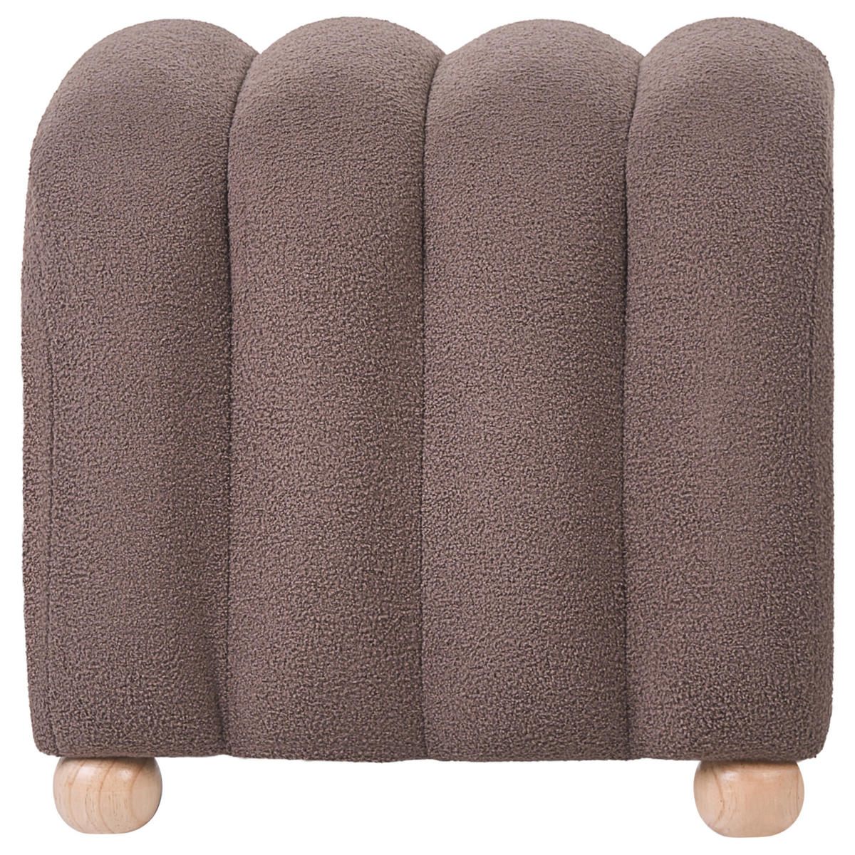 POUF Bouclé Braun Idyllwild - Braun, Textil (49/45/39cm) - Beliani