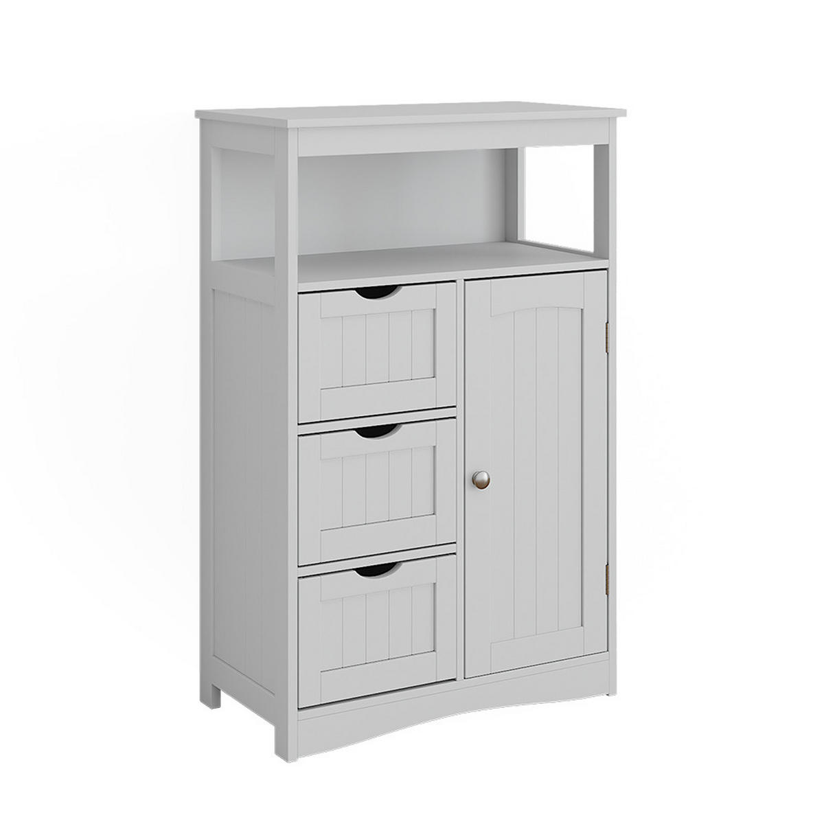 MIDISCHRANK Bianco Weiß 56 x 86.5 cm mit Schubladen - Weiß, Holzwerkstoff (56/86.5/29.2cm) - Vicco