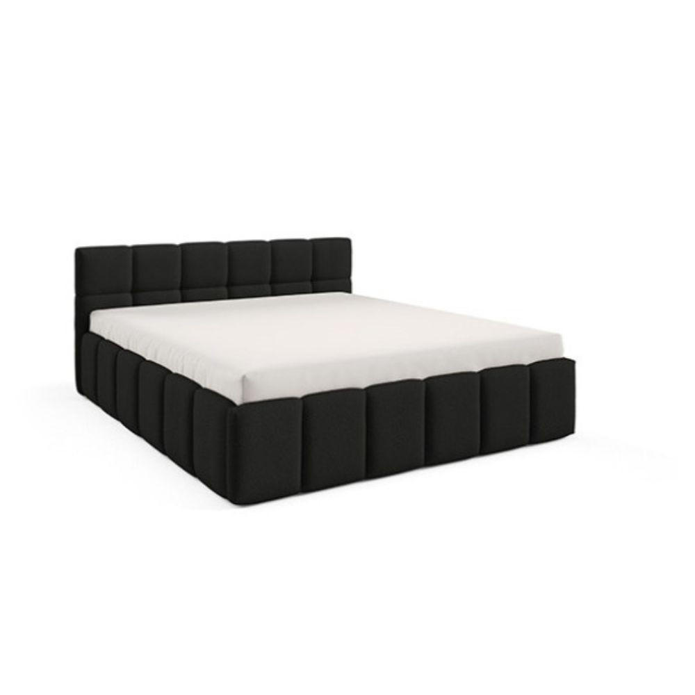 POLSTERBETT NUBO Slim 140x200 cm mit Bettkasten (Quelle 100) - Schwarz, Holz (200/140cm) - Dekori_Interiors