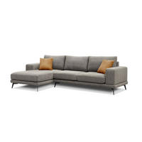ECKSOFA MEDIOLANE 5-Sitzer, taupe - Taupe, Holzwerkstoff/Textil (158/282cm) - Courtois Laville