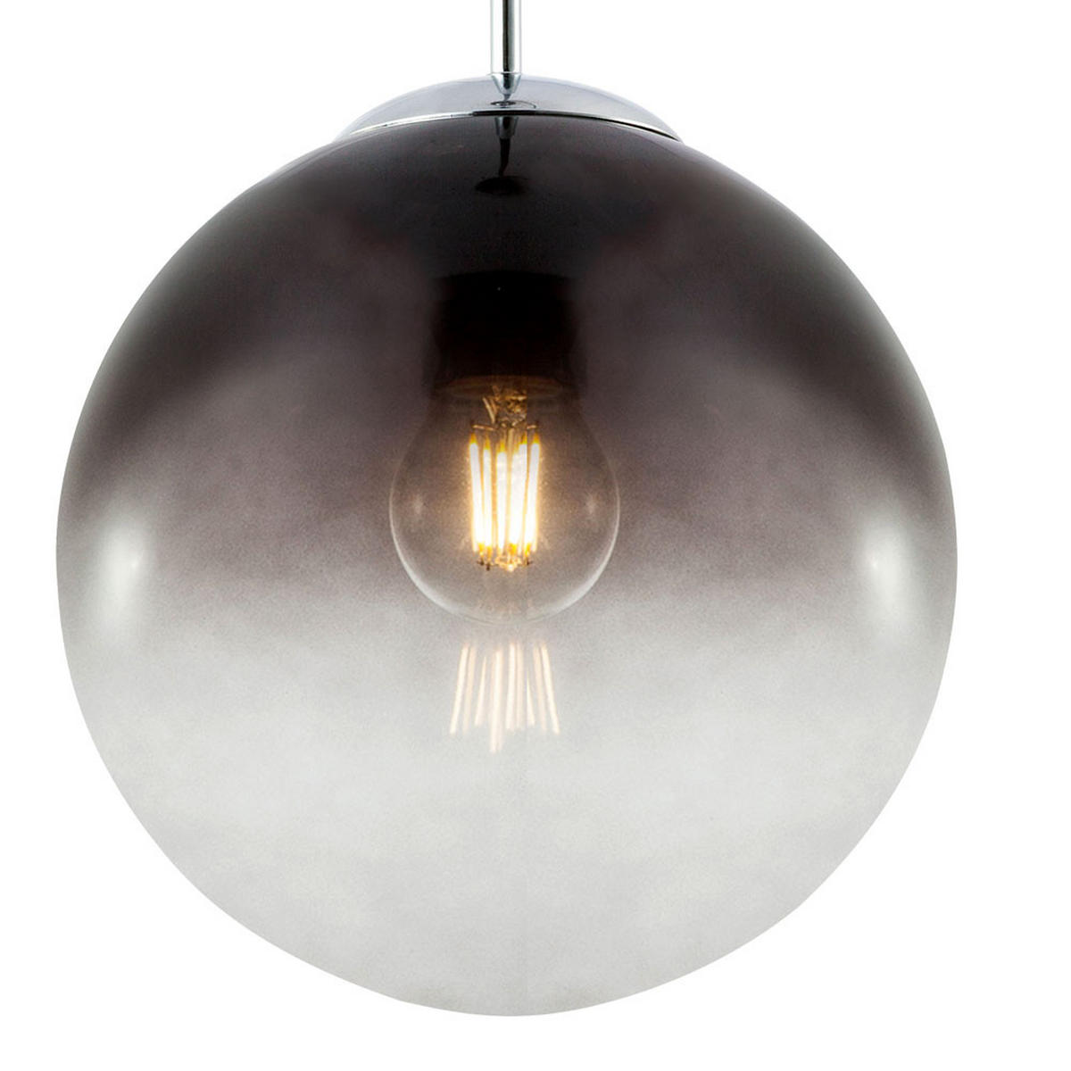 LED HÄNGELEUCHTE VARUS Grau Rauchglas - Grau, Glas (25/25/120cm) - Globo Lighting