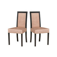 STUHL 2er Roma 3, schwarz - Schwarz, Holz (45/93/41cm) - Leaf Design